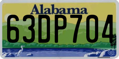 AL license plate 63DP704
