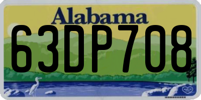 AL license plate 63DP708