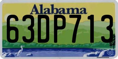 AL license plate 63DP713