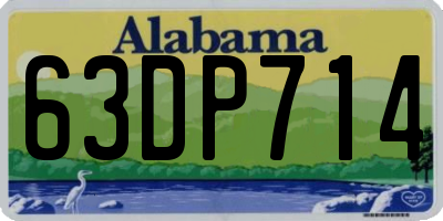 AL license plate 63DP714