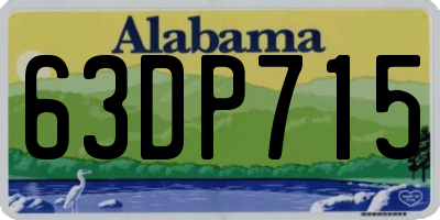 AL license plate 63DP715