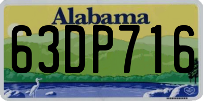 AL license plate 63DP716