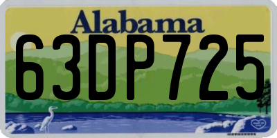 AL license plate 63DP725