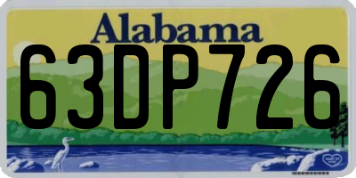 AL license plate 63DP726