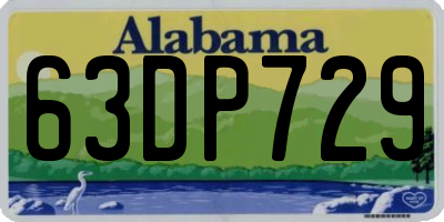 AL license plate 63DP729