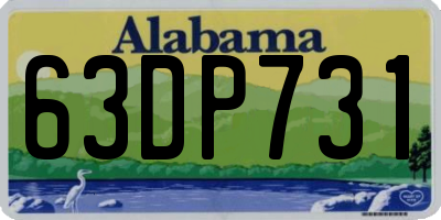 AL license plate 63DP731