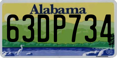 AL license plate 63DP734