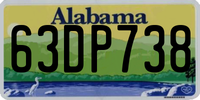 AL license plate 63DP738