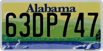 AL license plate 63DP747