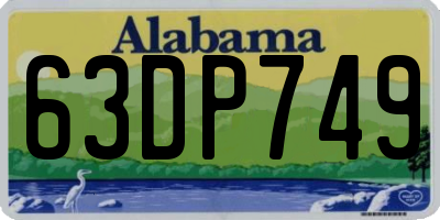 AL license plate 63DP749