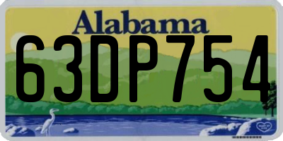 AL license plate 63DP754