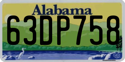 AL license plate 63DP758