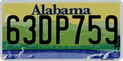 AL license plate 63DP759