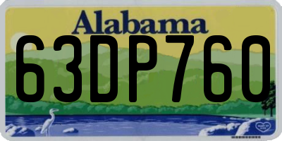 AL license plate 63DP760