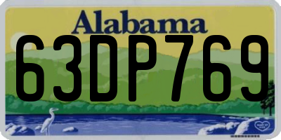 AL license plate 63DP769