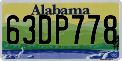 AL license plate 63DP778