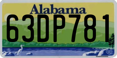 AL license plate 63DP781