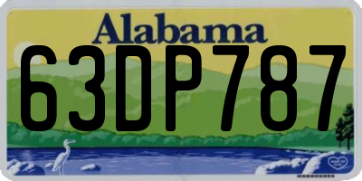 AL license plate 63DP787