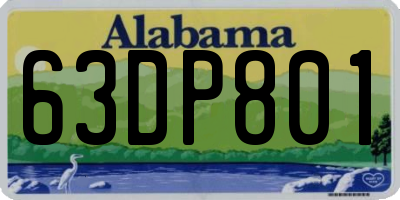 AL license plate 63DP801