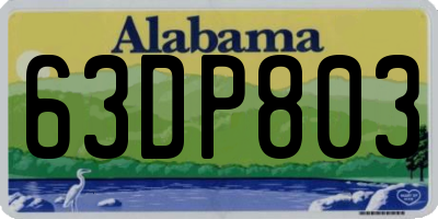 AL license plate 63DP803