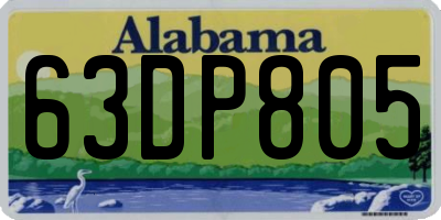 AL license plate 63DP805