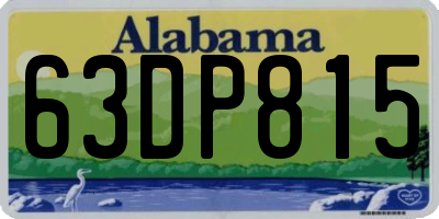 AL license plate 63DP815
