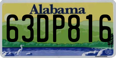 AL license plate 63DP816