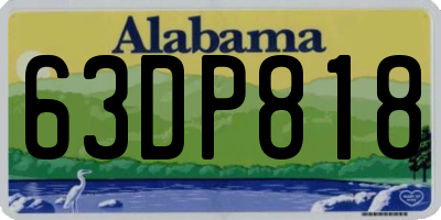 AL license plate 63DP818