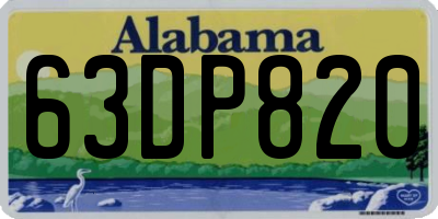 AL license plate 63DP820