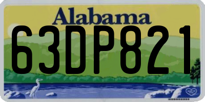 AL license plate 63DP821