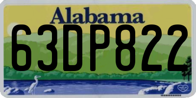 AL license plate 63DP822