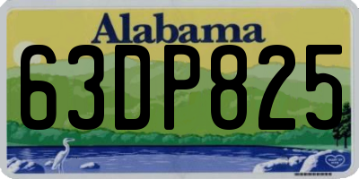 AL license plate 63DP825