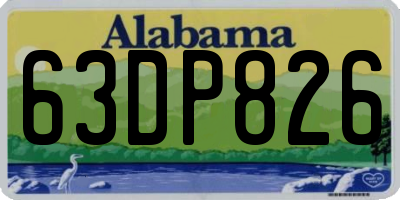 AL license plate 63DP826