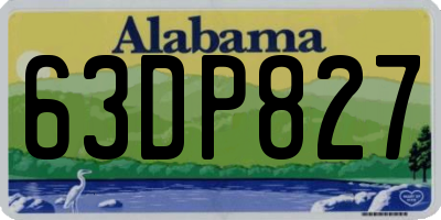 AL license plate 63DP827