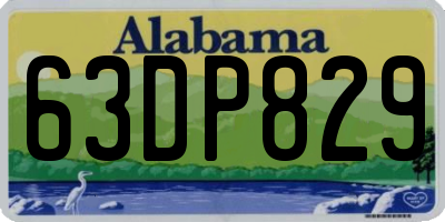AL license plate 63DP829