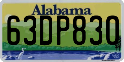 AL license plate 63DP830