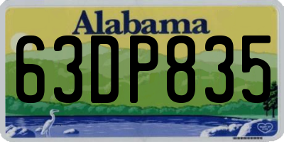 AL license plate 63DP835