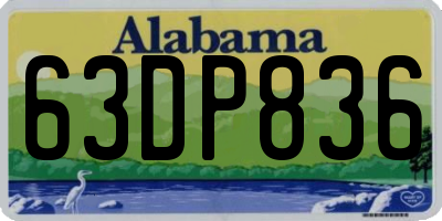 AL license plate 63DP836
