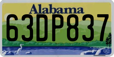 AL license plate 63DP837
