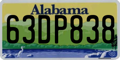 AL license plate 63DP838