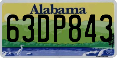 AL license plate 63DP843