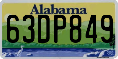 AL license plate 63DP849