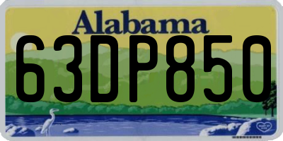 AL license plate 63DP850