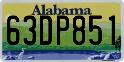 AL license plate 63DP851