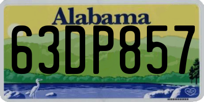 AL license plate 63DP857