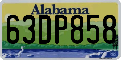 AL license plate 63DP858