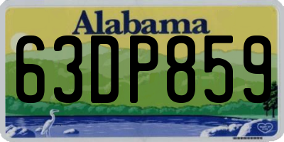 AL license plate 63DP859