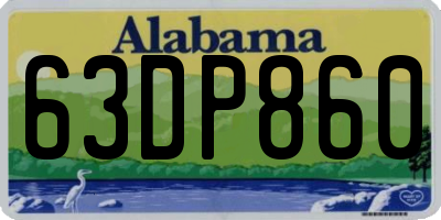 AL license plate 63DP860