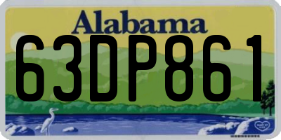 AL license plate 63DP861