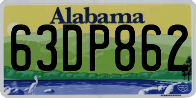 AL license plate 63DP862